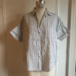 Madewell Boxy Oversize Button Down Tee